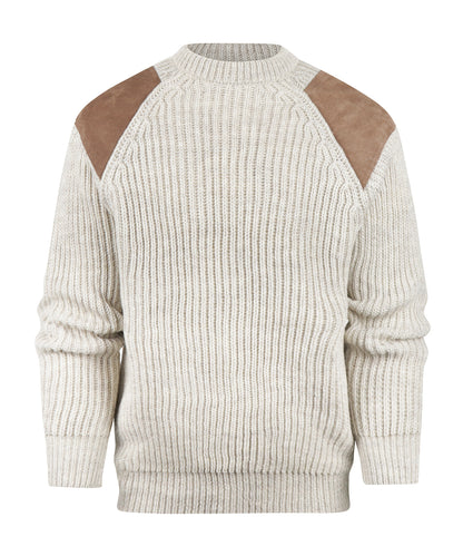 Swaledale Wollpullover mit Rundhalsausschnitt | Braun