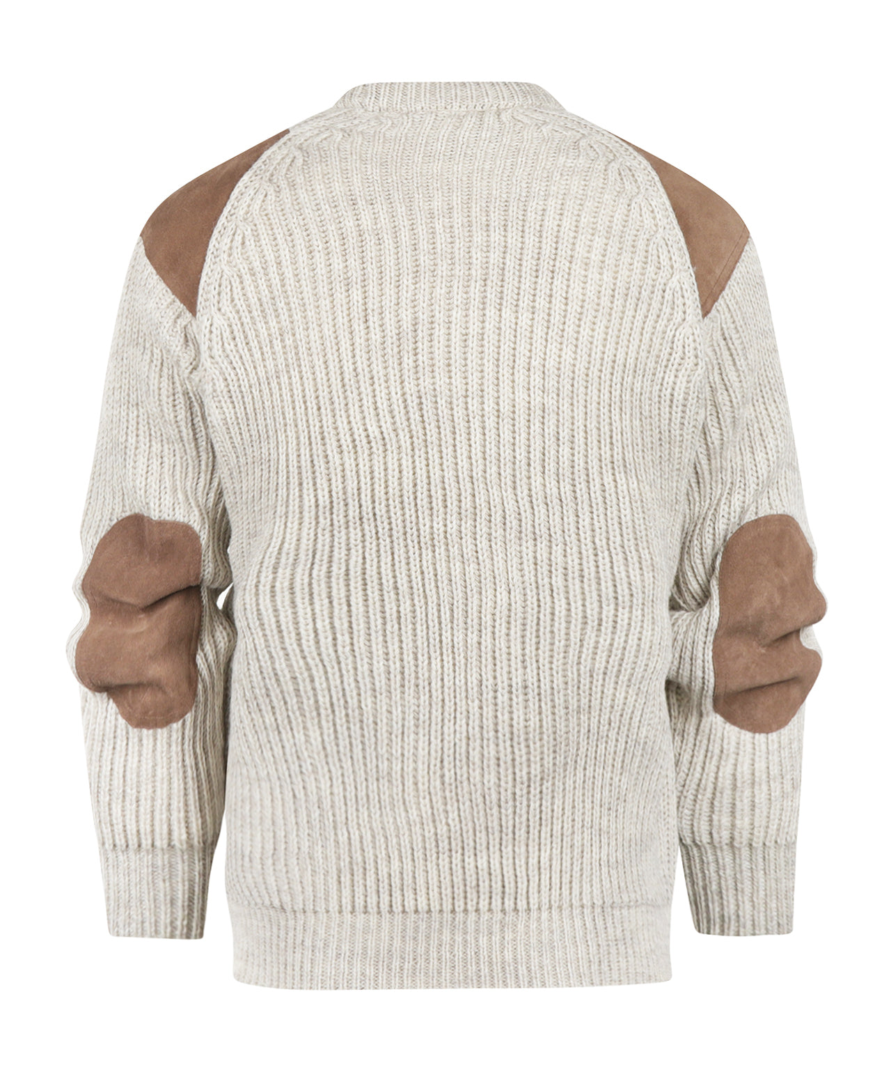 Swaledale Wollpullover mit Rundhalsausschnitt | Braun