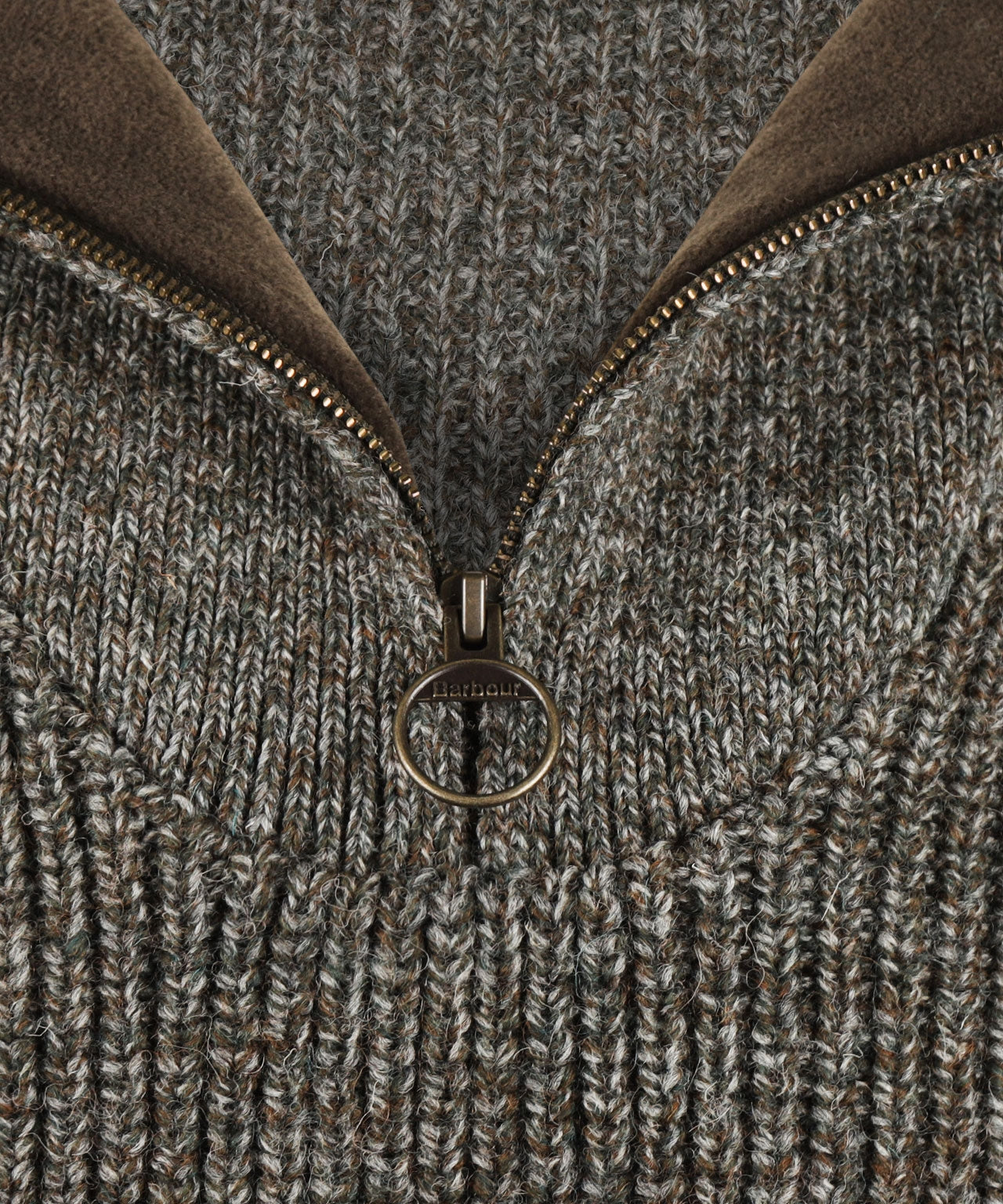 Barbour New Tyne Pullover mit halbem Reißverschluss | Grau