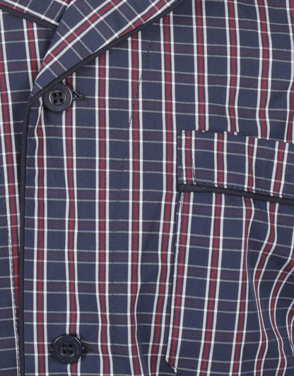 Klassischer Baumwollpyjama | Blau
