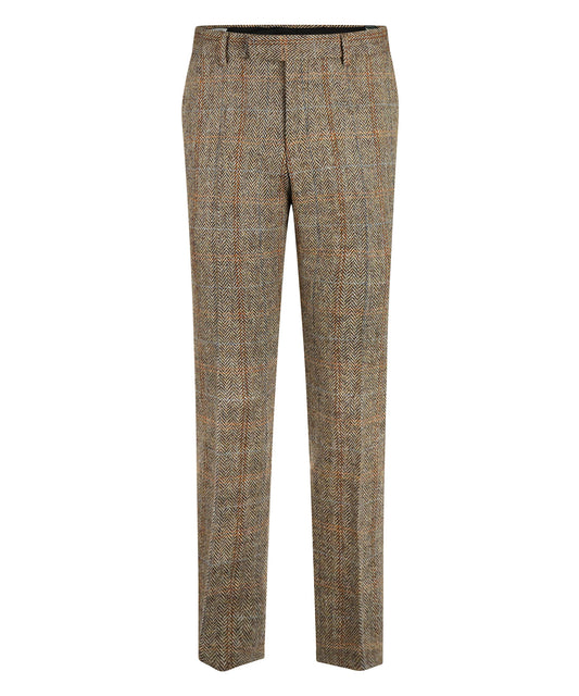 Pantalon Harris Tweed | Lichtbruin melange herringbone