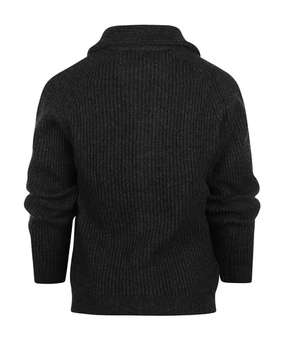 William Lockie geknoteter Cardigan mit Schalkragen | Anthrazit