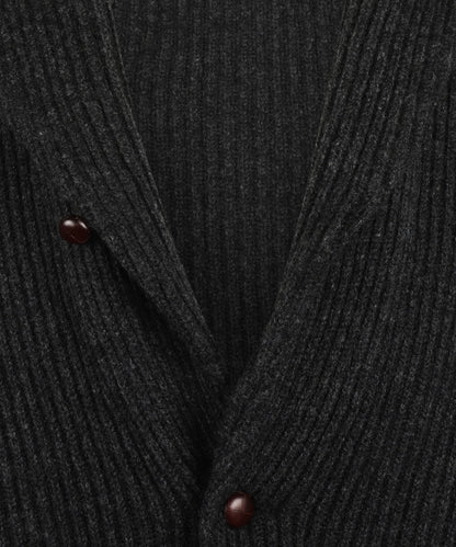 William Lockie geknoteter Cardigan mit Schalkragen | Anthrazit