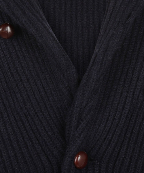 William Lockie Knoop Vest Sjaalkraag | Navy