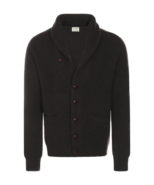 William Lockie Knoop Vest Sjaalkraag | Cocoa