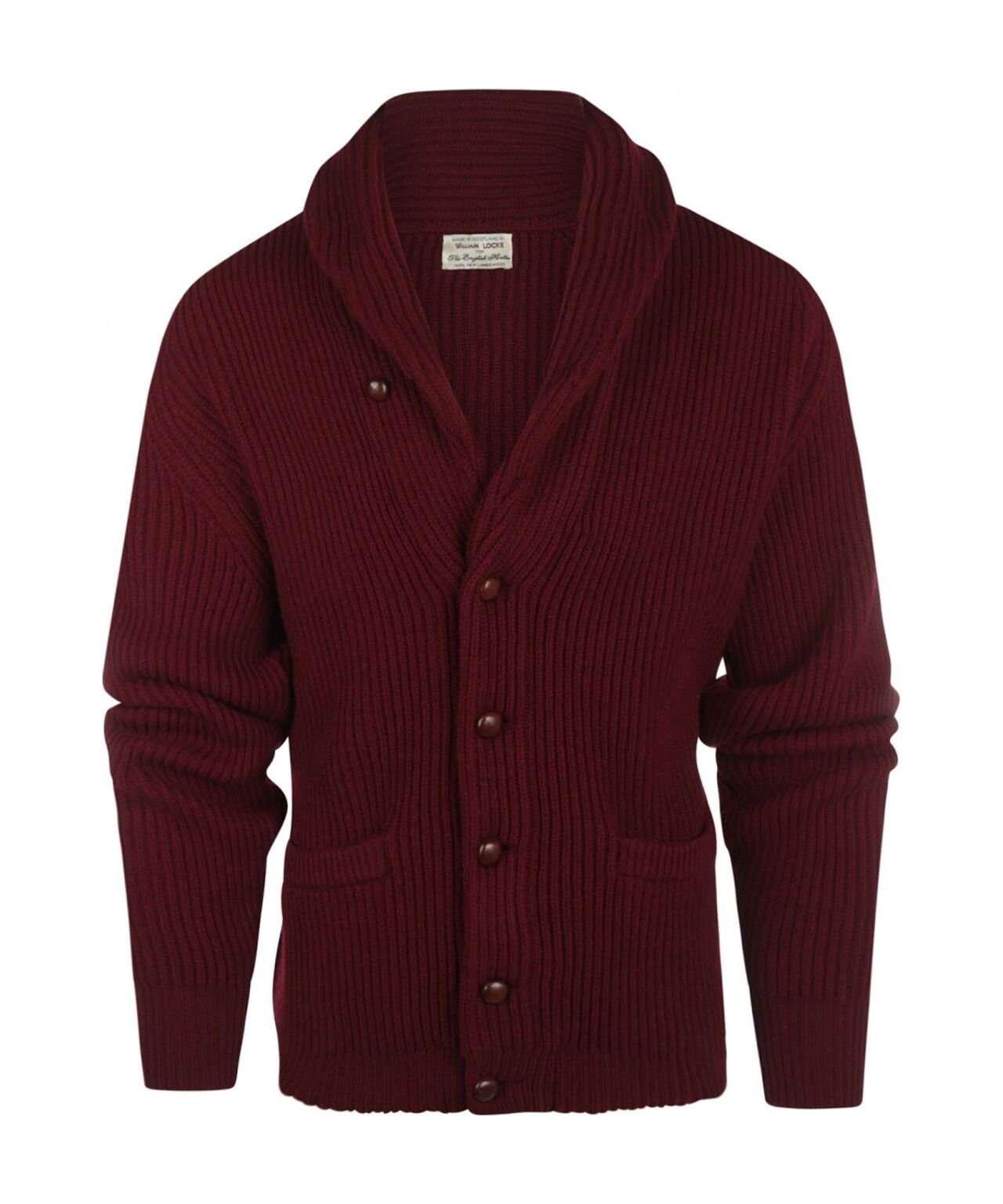 William Lockie Knotted Vest Shawl Collar | Bordeaux