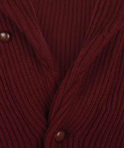 William Lockie Knotted Vest Shawl Collar | Bordeaux