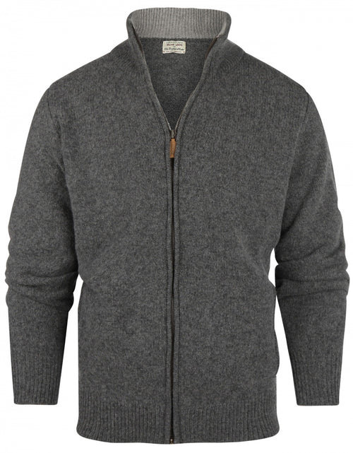 William Lockie Rits Vest Lamswol | Grijs