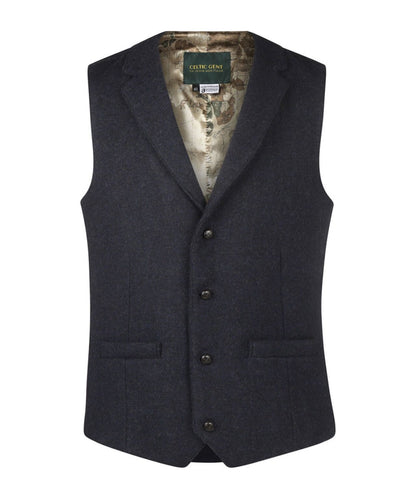Irische Tweed-Weste | Marineblau