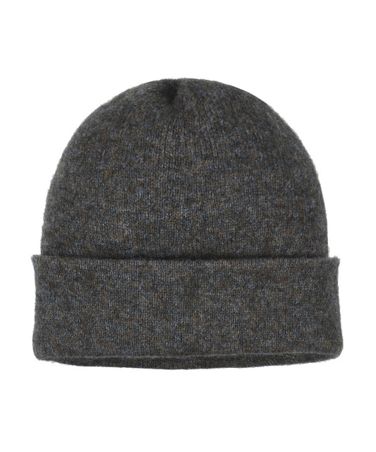 Beanie Possum mix | Bruin/Blauw melange