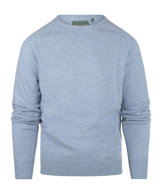 Lamswol Ronde Hals Pullover | Licht Blauw