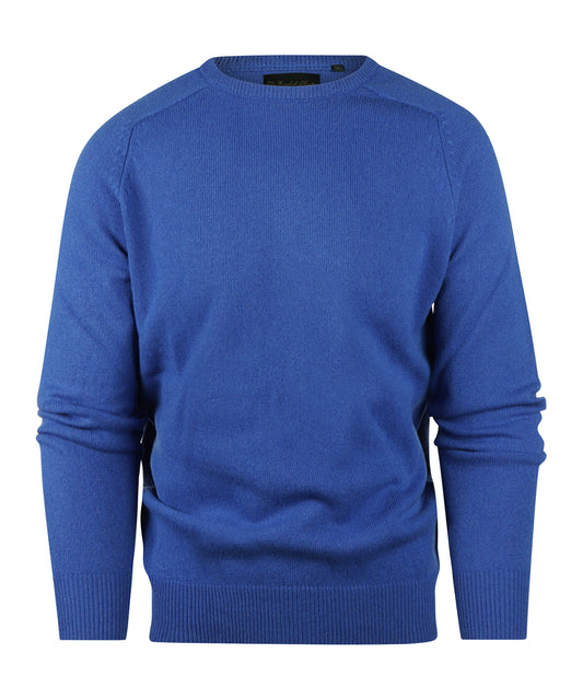Lamswol Ronde Hals Pullover | Blauw