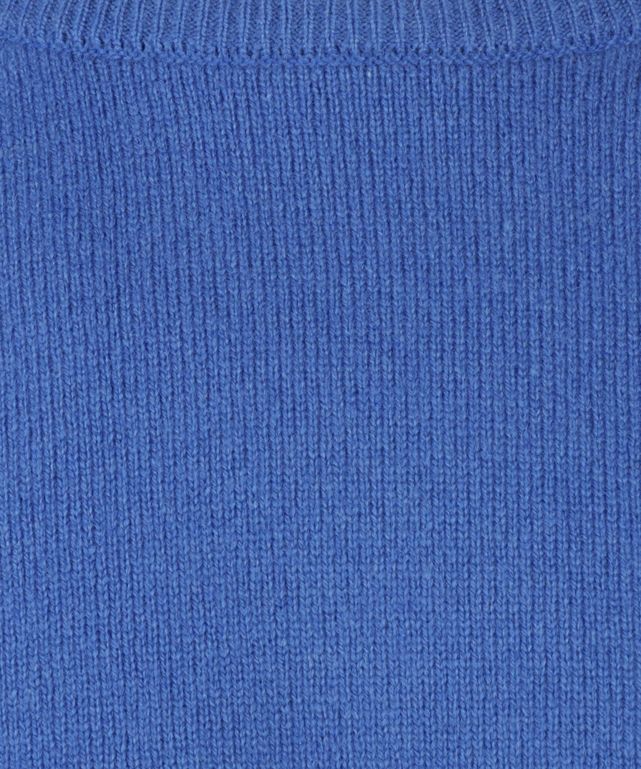 Lambswool round neck sweater | Blue