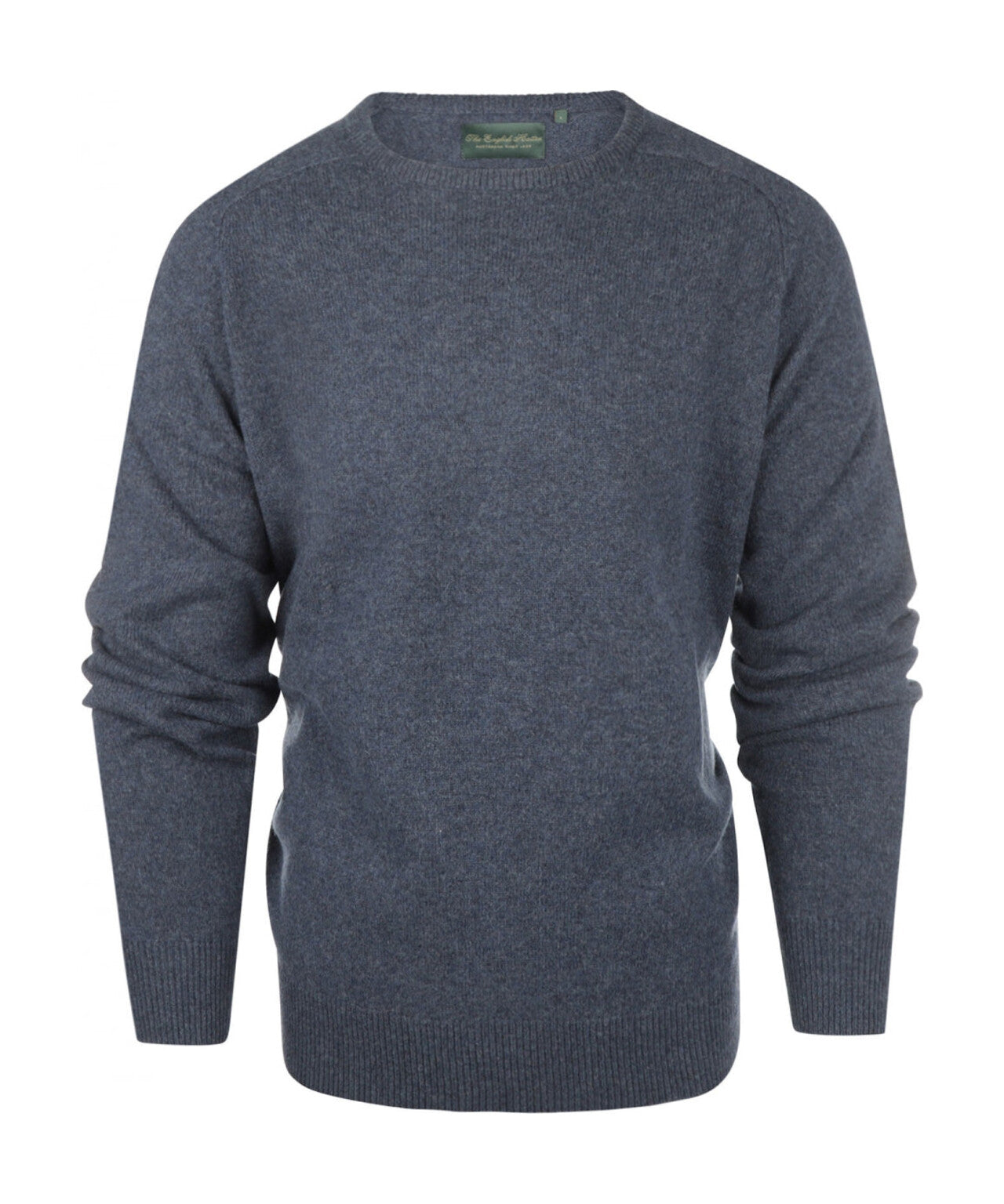 Ronde Hals Lamswol | Denim Blauw