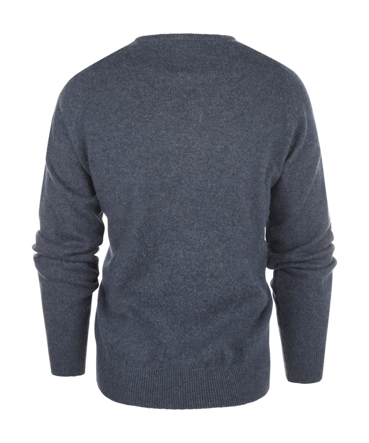 Ronde Hals Lamswol | Denim Blauw