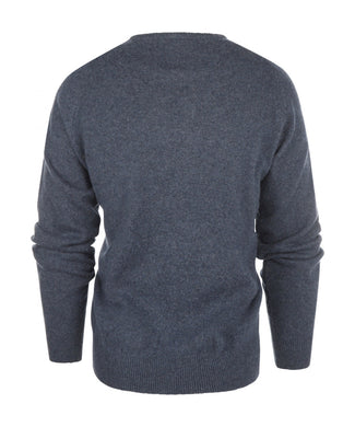Pullover Lamswol ronde hals | Denim Blauw