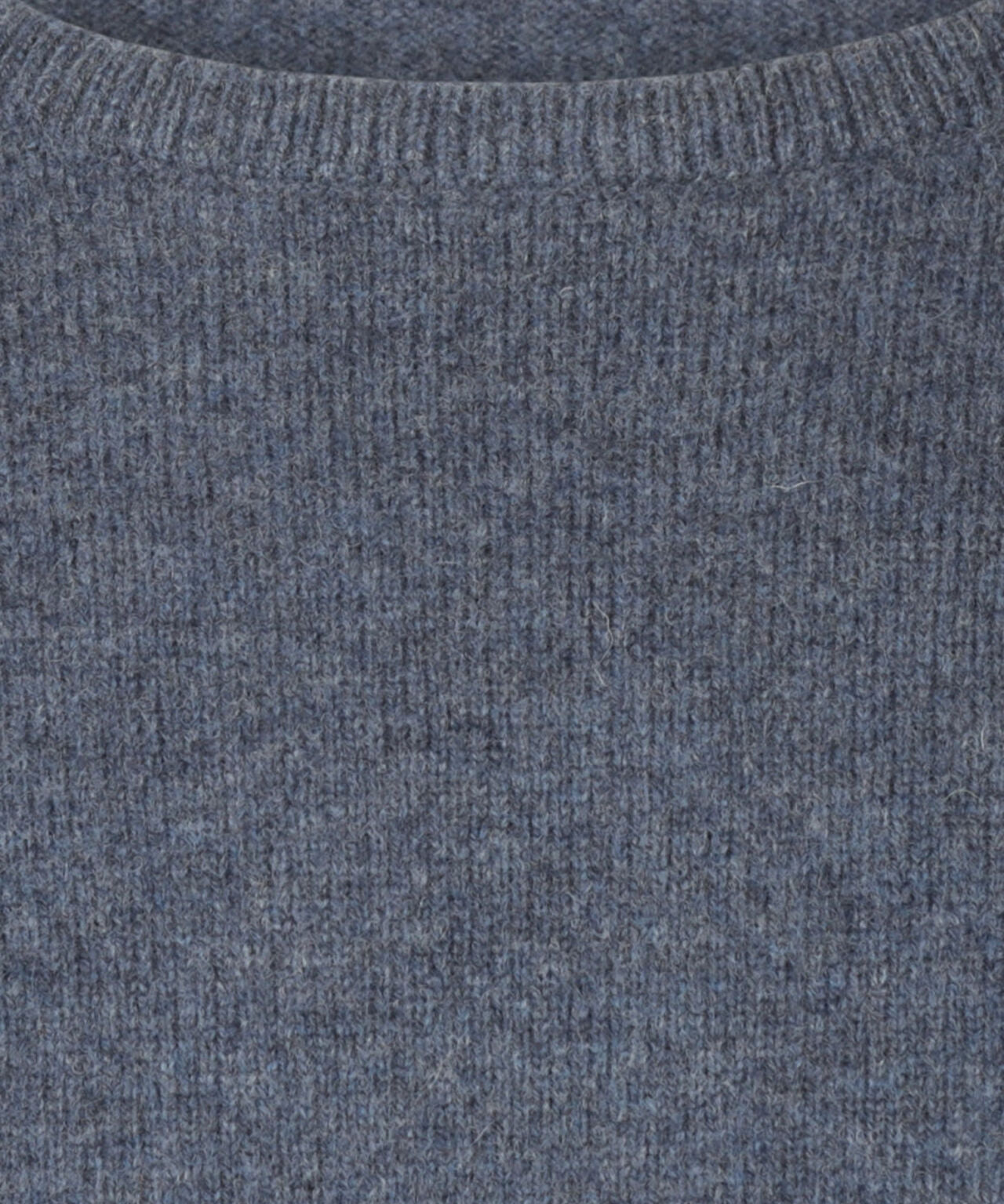 Ronde Hals Lamswol | Denim Blauw