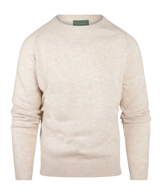 Lamswol Ronde Hals Pullover | Beige