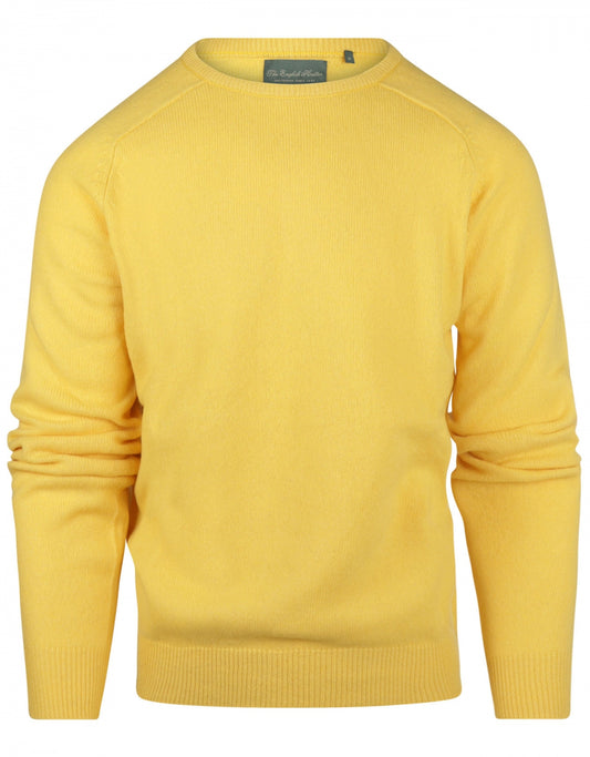 Pullover Lambswool round neck | Yellow