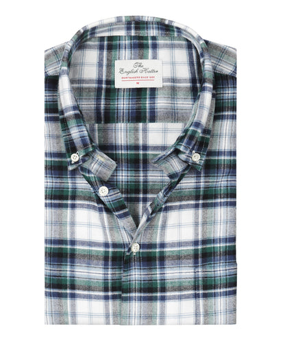 Shirt Button Down | Groen Multi Ruit Groot