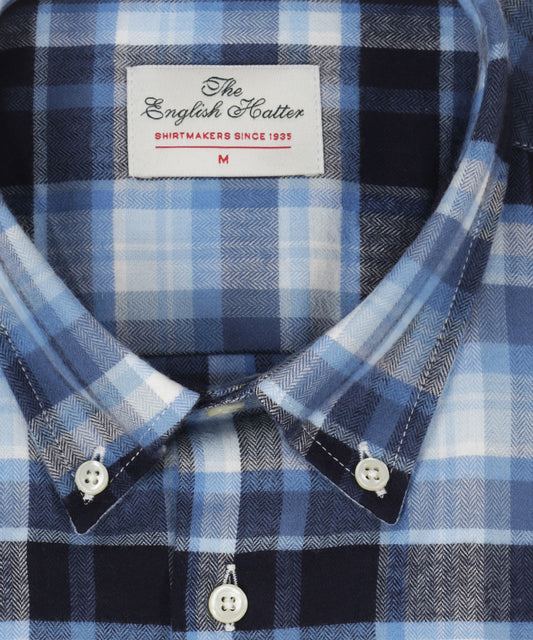 Shirt Button Down | Blauw Zwart Multi Ruit