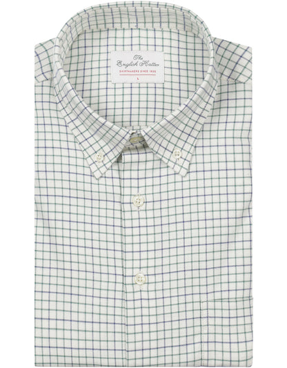 Shirt Button Down | Wit Groen Ruit