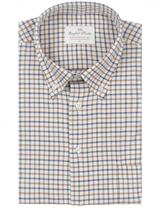 Shirt Button Down | Navy Bruin Ruit