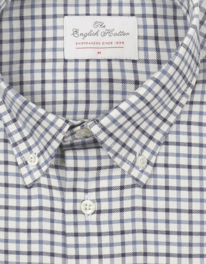 Shirt Button Down | Blauw Navy Ruit