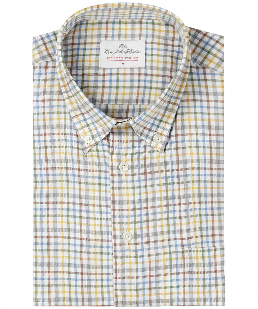 Shirt Button Down | Geel Multi Ruit