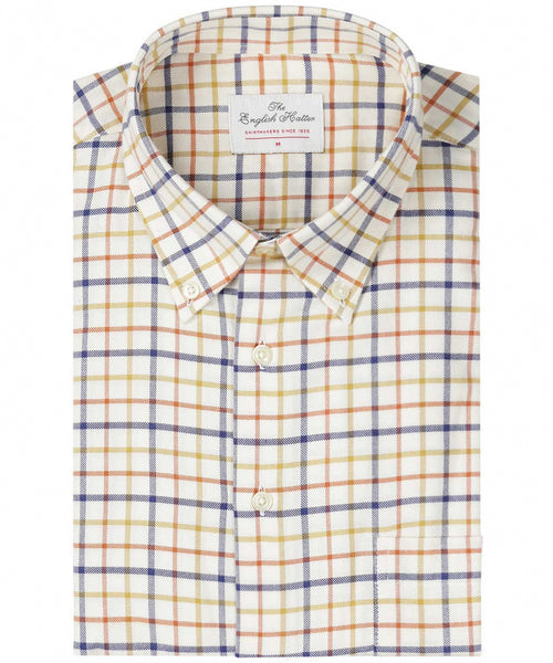 Katoenen Overhemd Button Down Regular Fit | Bruin