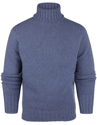 Geelong Kaschmir-Rollkragenpullover | Denimblau