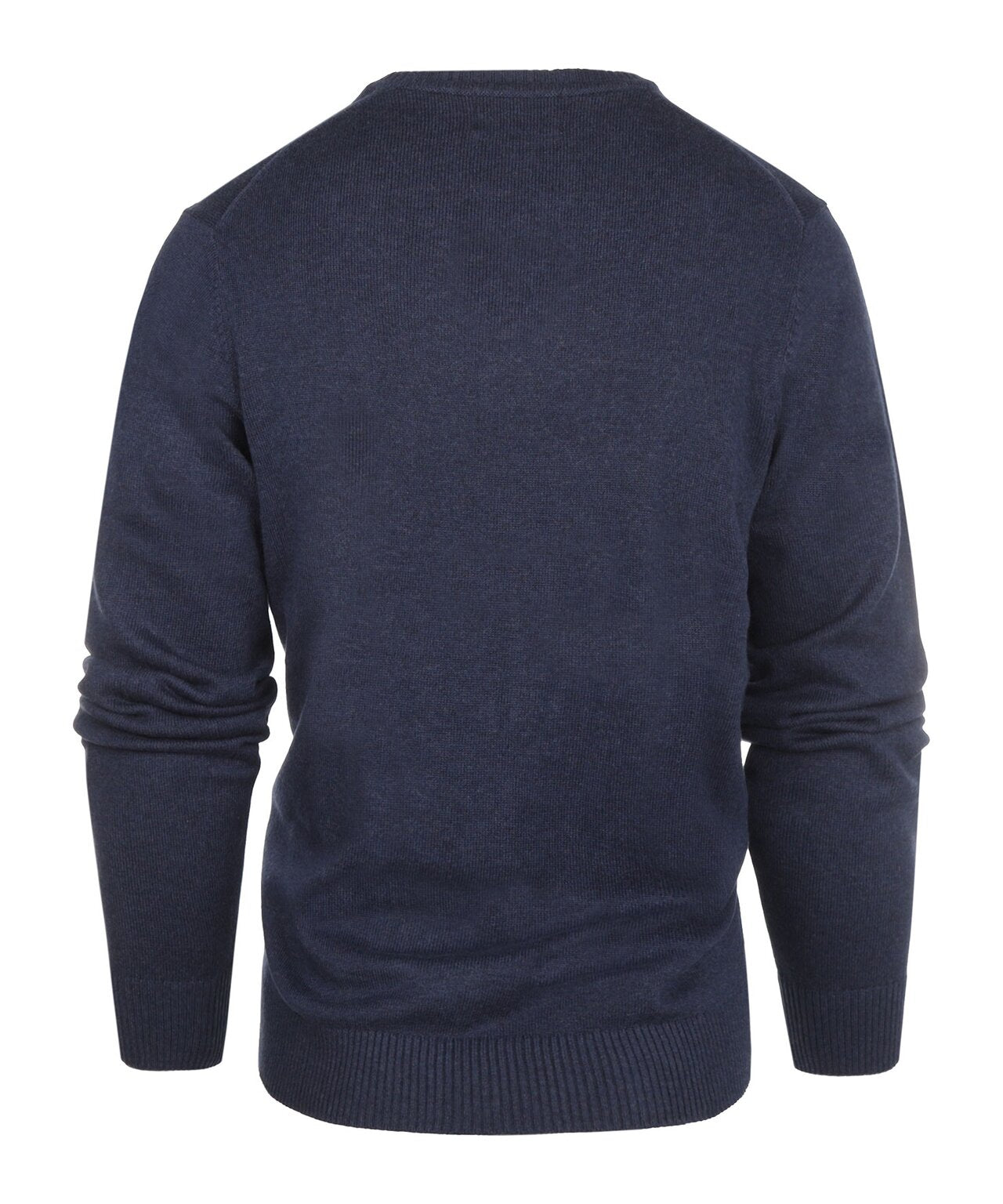 Baumwollpullover mit V-Ausschnitt | Marineblau