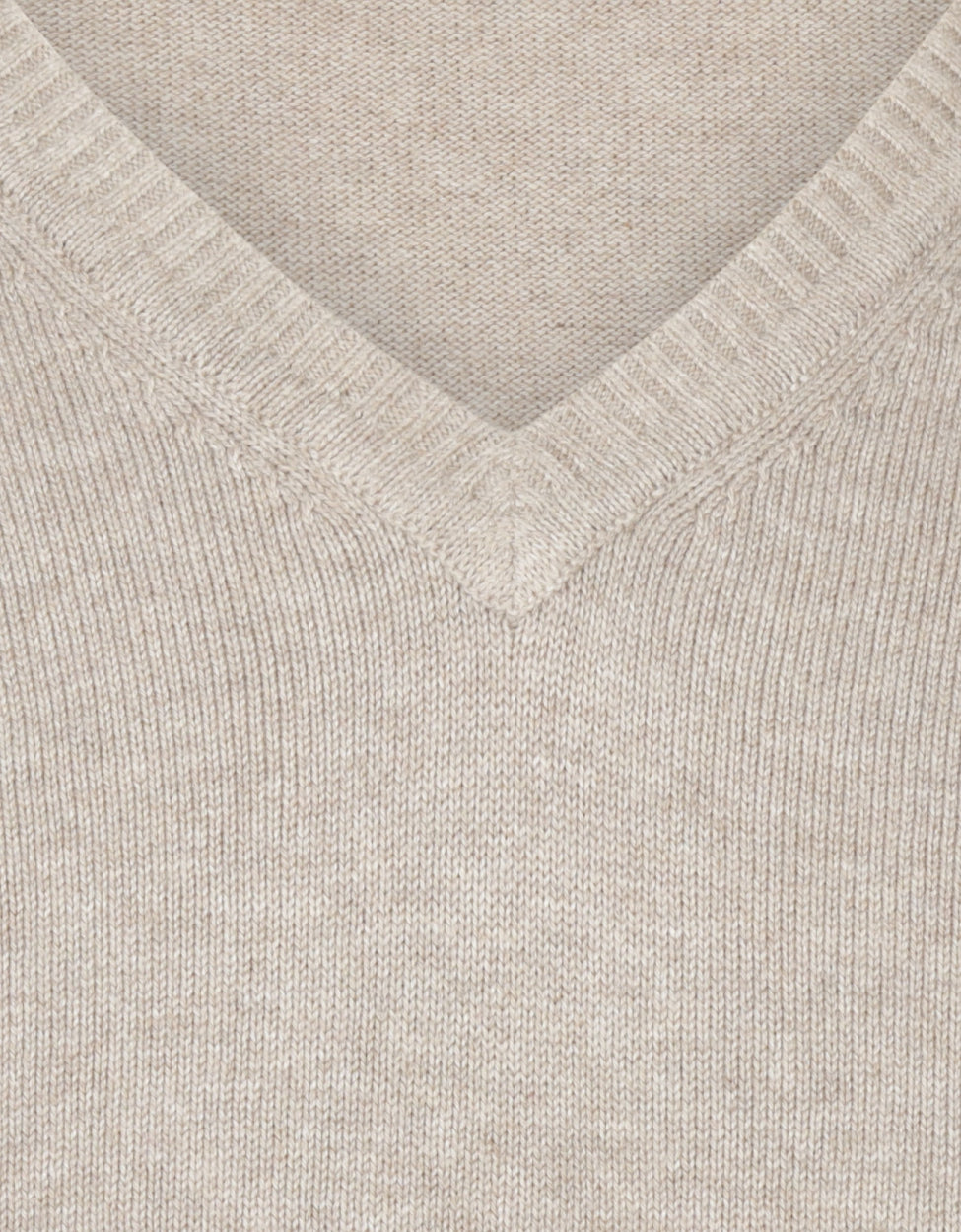 Katoen V-Hals Pullover |
