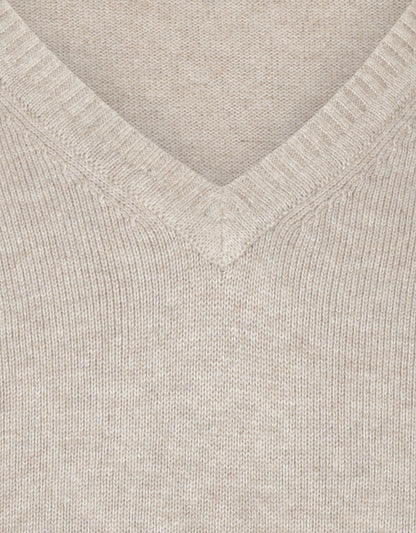 Katoen V-Hals Pullover |