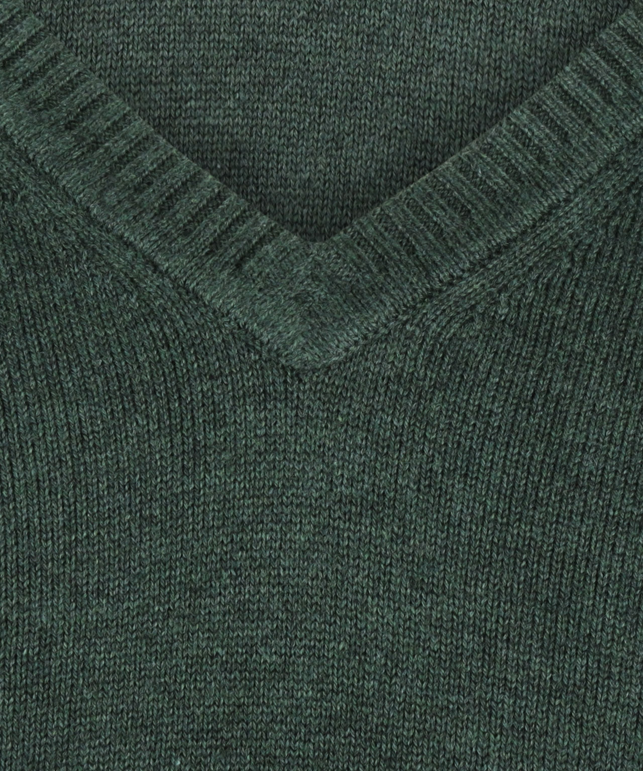 Cotton v-neck sweater | Green
