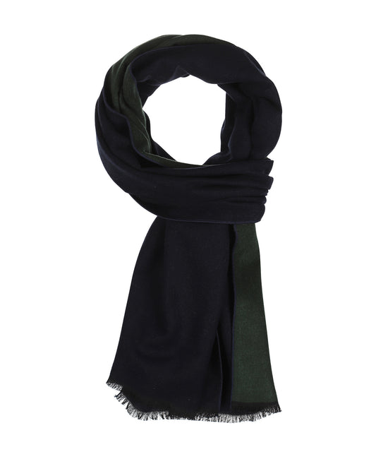 Zijden sjaal | Navy/Groen