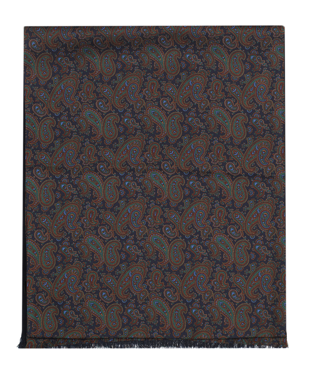 Silk scarf with wool lining | Blue
