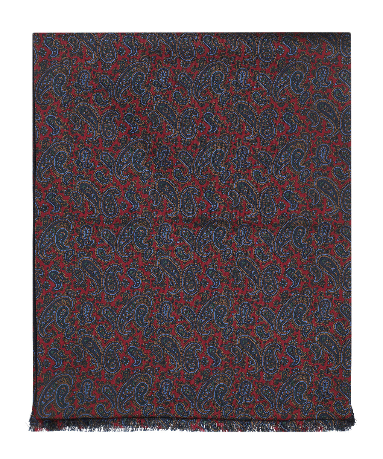Silk scarf with wool lining | Red
