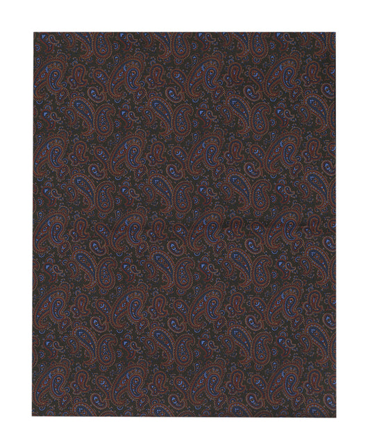 Sjaal Zijde/Wol | Groen Paisley Navy