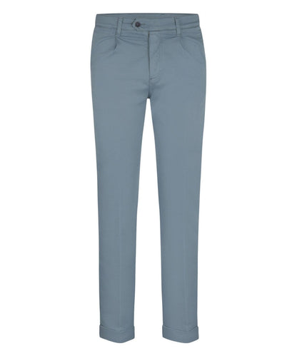 Boston-Hose mit Bundfalten und Umschlag | Blau