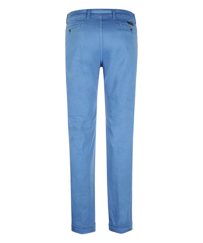 Boston-Hose mit Bundfalten und Umschlag | Blau