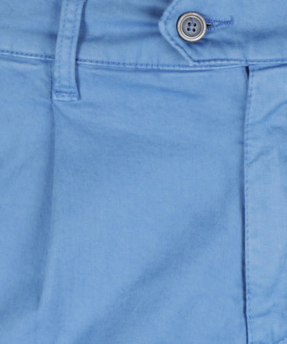 Boston-Hose mit Bundfalten und Umschlag | Blau