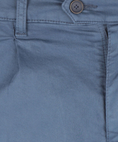 Boston-Hose mit Bundfalten und Umschlag | Blau