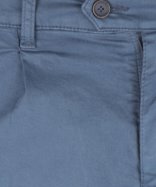 Pantalon Boston Bandplooi en Omslag | Blauw