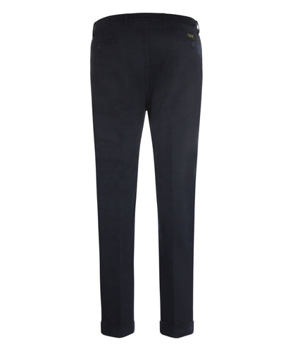 Boston-Hose mit Bundfalten und Umschlag | Marineblau
