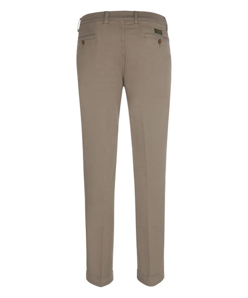 Pantalon Boston Bandplooi en Omslag | Bruin