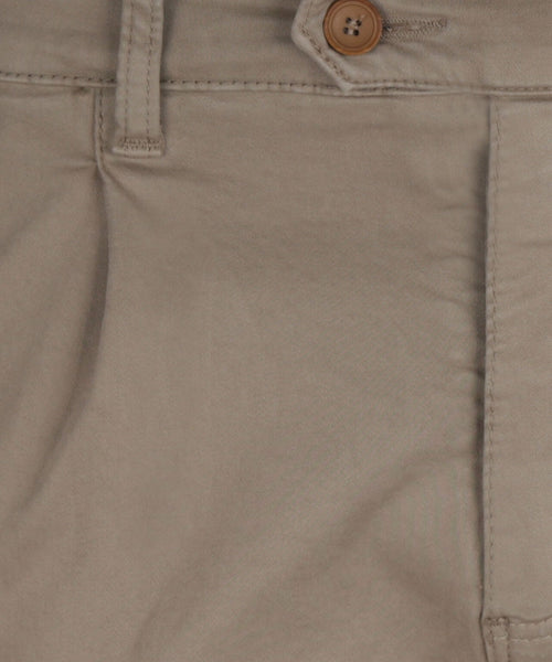 Pantalon Boston Bandplooi en Omslag | Bruin