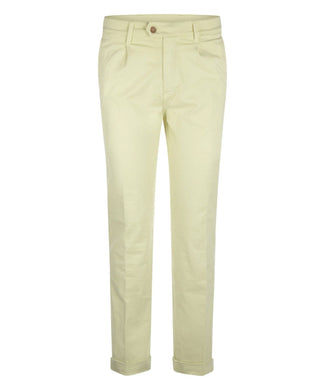 Pantalon Boston Bandplooi en Omslag | Geel