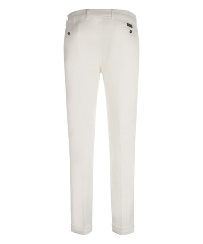 Boston Trousers Pleated and Turn-up | White