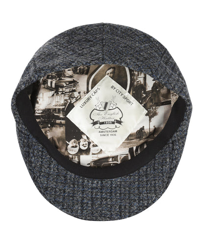 Klassieke Tweed Cap | Blauw Kleine Ruit
